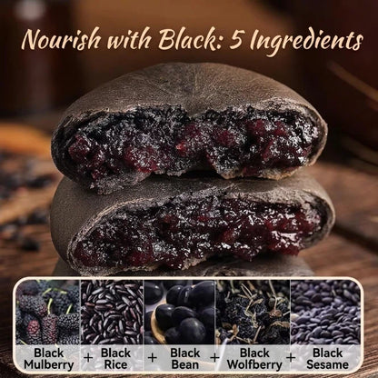 🥧100% Artisan Handmade Five-Black Mulberry Purple Rice Cakes 🍃Zero Added Sugar, Clean Ingredients-VIM