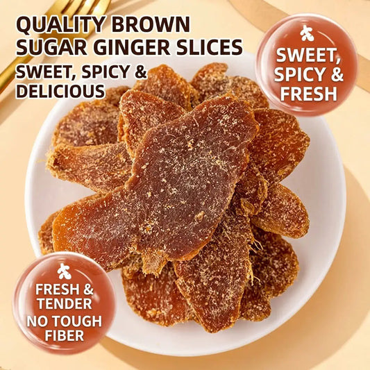 Old Craft Brown Sugar Ginger Chews, Raw Ginger Wellness Treat-SUY