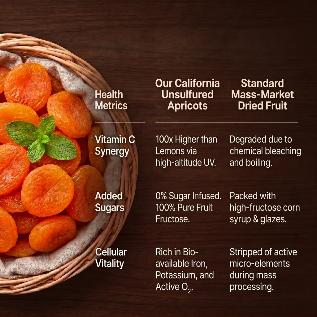 🍑Pure California Sunshine: Premium Unsulfured Dried Apricots — 🍃Whole, Sun-Dried & Naturally Sweet-XXS