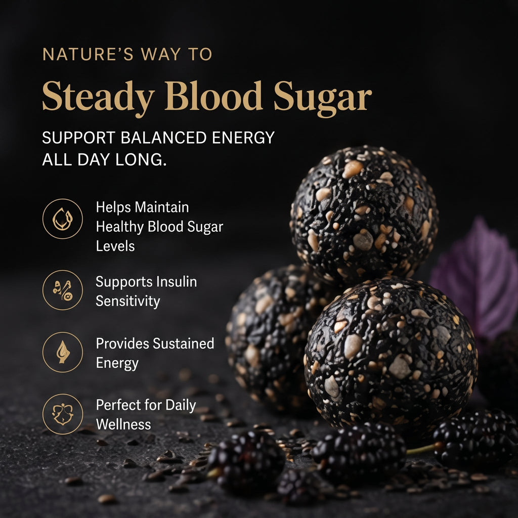 🖤 Balance Glucose Levels & Guard Heart Vessels – All-Natural Mulberry & Black Sesame Wellness Balls-ZRT