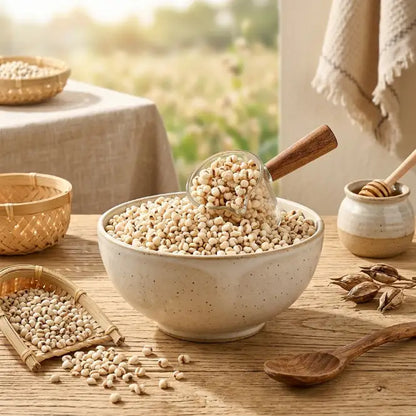 "Premium Roasted Coix Seeds — Crunchy, Healthy, & Perfect for Snacking! 🌾 Limited Time Offer!"-VIM