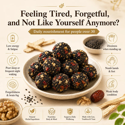 🌿 Astragalus Codonopsis Black Sesame Balls —Nourish Energy • Support Sleep • Strengthen Vitality-WBJ