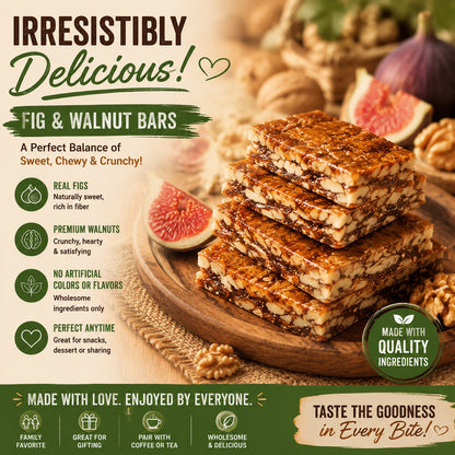 Fig & Walnut Healthy Snack Bars | High Fiber Natural Treat-SUY