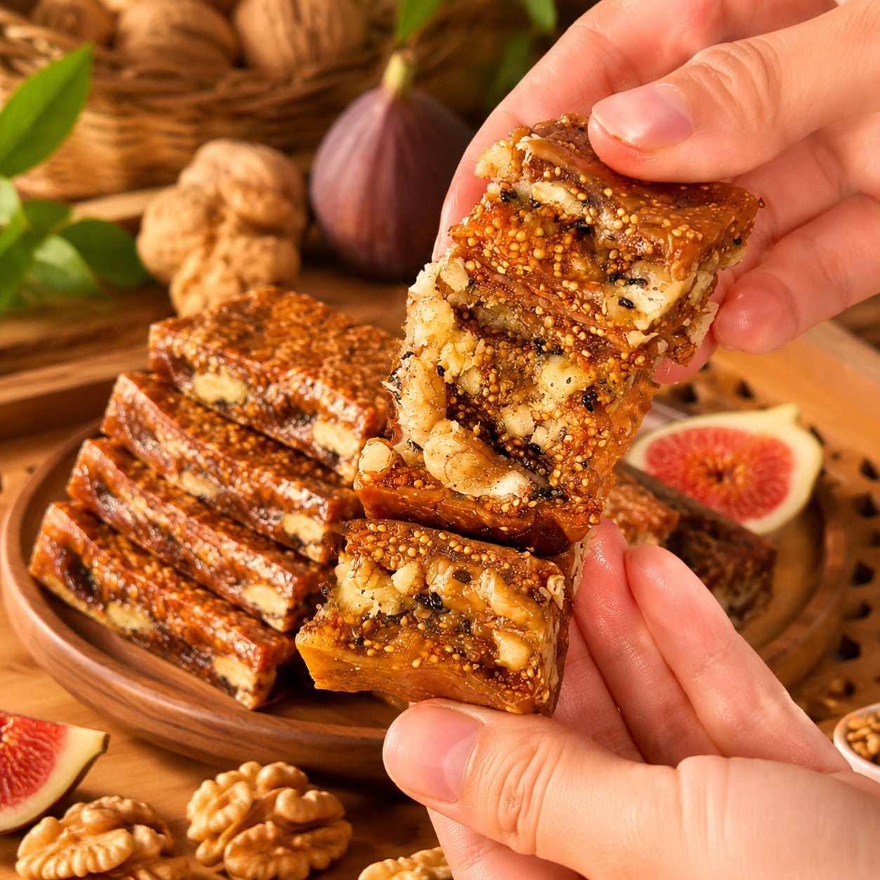 Fig & Walnut Healthy Snack Bars | High Fiber Natural Treat-SUY
