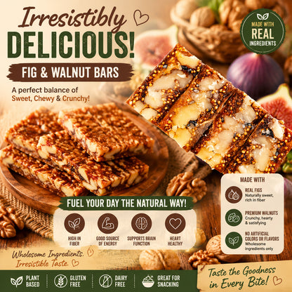 Fig & Walnut Healthy Snack Bars | High Fiber Natural Treat-SUY