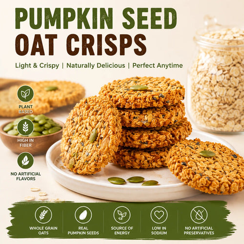 🌿 Premium Pumpkin Seed & Black Sesame Oatmeal Crisps | All-Natural & 0 Sugar Added 🚫🍬LGZ