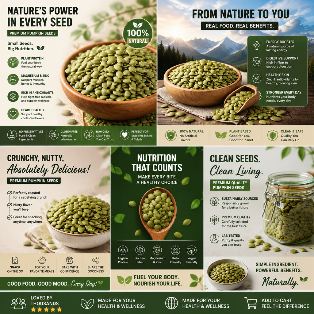 Crunchy Pumpkin Seeds Snack – Natural Superfood for Healthy Daily Energy-SUY