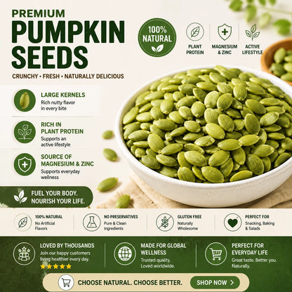 Crunchy Pumpkin Seeds Snack – Natural Superfood for Healthy Daily Energy-SUY