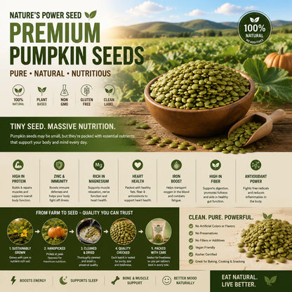 Crunchy Pumpkin Seeds Snack – Natural Superfood for Healthy Daily Energy-SUY