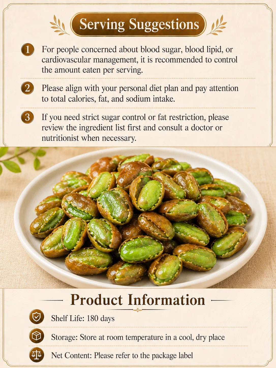 Nourish your body with high-quality plant protein and the crisp texture of green heart broad beans — a ready-to-eat snack tailored for those mindful of vascular health-CJP