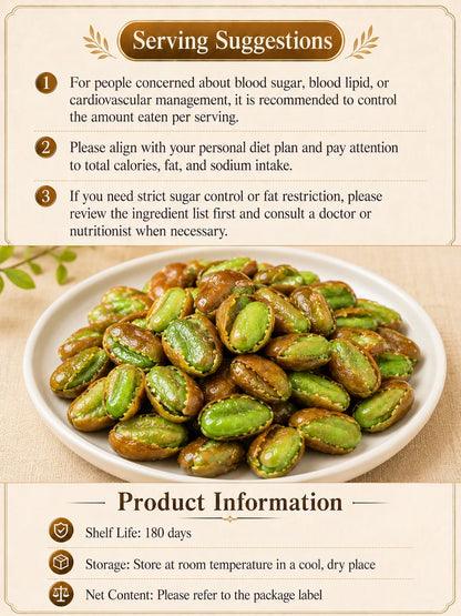 Nourish your body with high-quality plant protein and the crisp texture of green heart broad beans — a ready-to-eat snack tailored for those mindful of vascular health-CJP