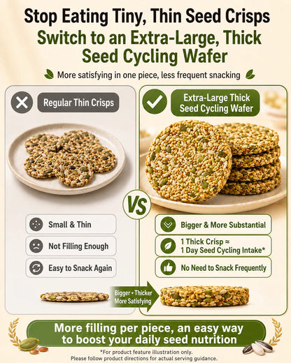 😋Extra Large & Extra Thick Pumpkin & Flaxseed Crisps（Seed Cycling Crisps）- 🍃Look after your cardiovascular and blood sugar health.-AUX