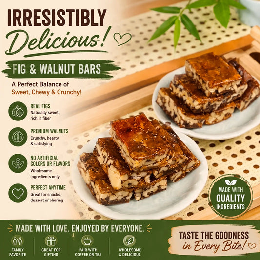 Fig & Walnut Healthy Snack Bars | High Fiber Natural Treat-SUY