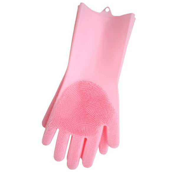 2-in-1 Silicone Pet Grooming & Dishwashing Gloves | Anti-Scratch, Easy Clean-ZRT