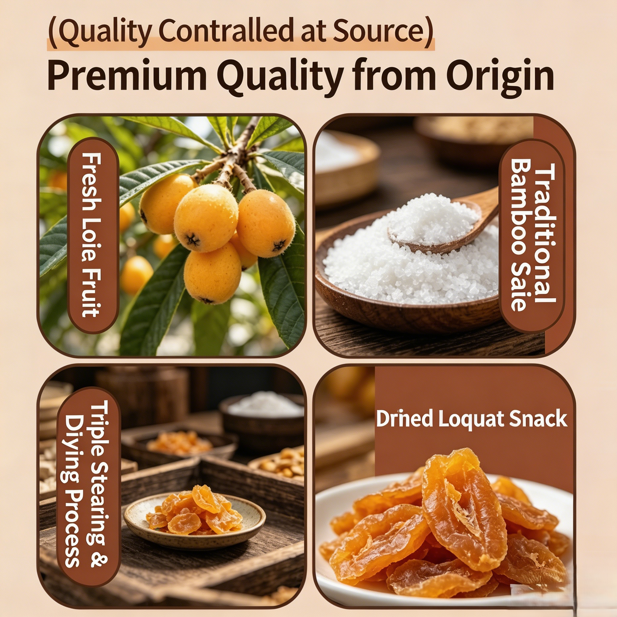 😋Are you still troubled by health problems?-Bamboo Salt Dried Loquat - 🍃Natural Healthy Green Snack.-CJP