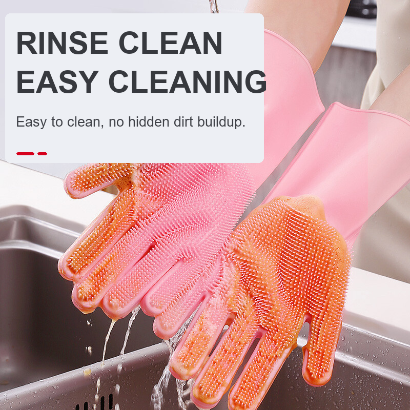 2-in-1 Silicone Pet Grooming & Dishwashing Gloves | Anti-Scratch, Easy Clean-ZRT