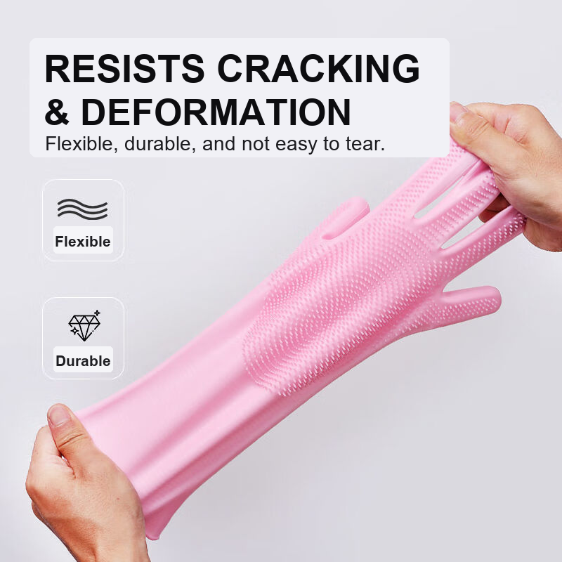 2-in-1 Silicone Pet Grooming & Dishwashing Gloves | Anti-Scratch, Easy Clean-ZRT